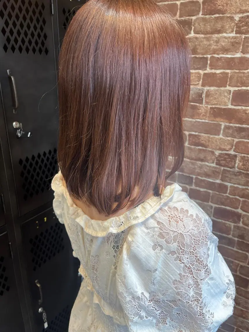ミディアム カラー パーマ ヘアアレンジ メンズ キッズ ネイル マツエク・マツパ アイブロウ 久木原 ゆりのヘアスタイル