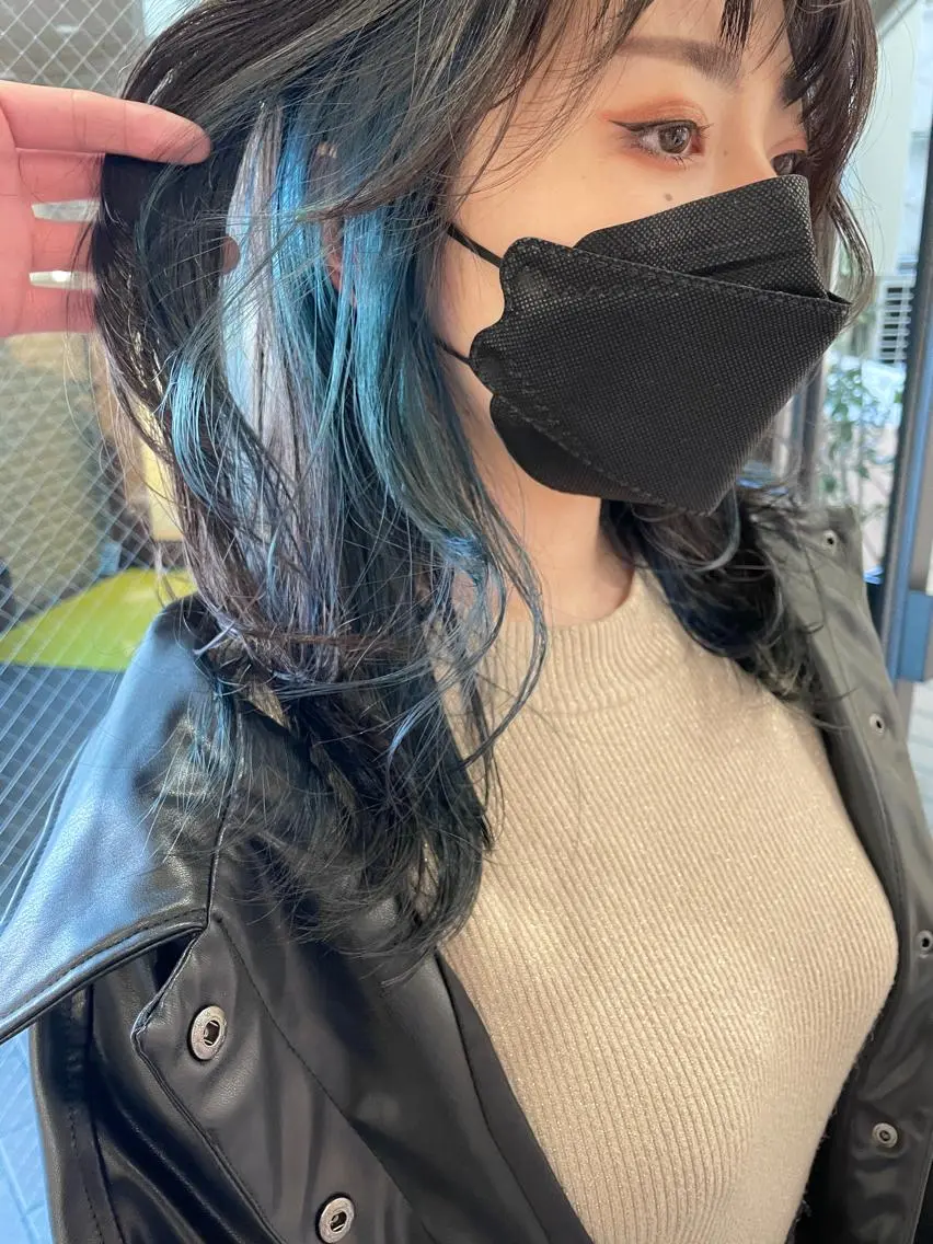ミディアム カラー インナーカラー ヘアカラー 城 健太郎 💎ハイトーンのヘアスタイル