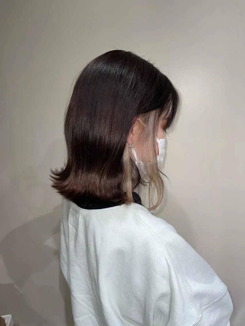 ショート カラー ヘアカラー 渋谷🤍ブリーチ エクステ🤍アミルのヘアスタイル