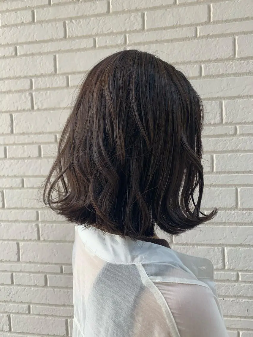 ミディアム ハイライト おせ ちさとのヘアスタイル