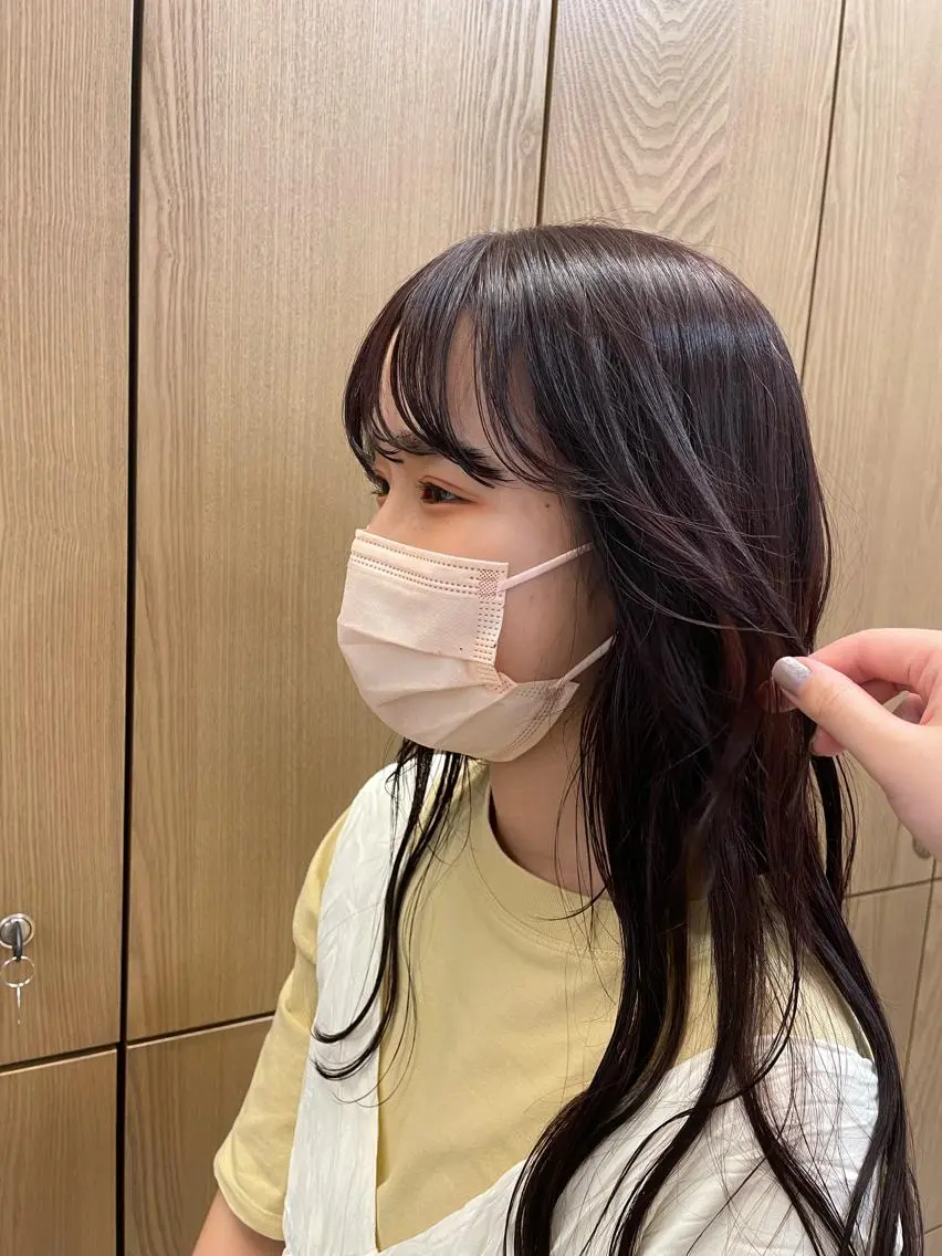 ロング ピンクブラウン 櫻間 彩心のヘアスタイル