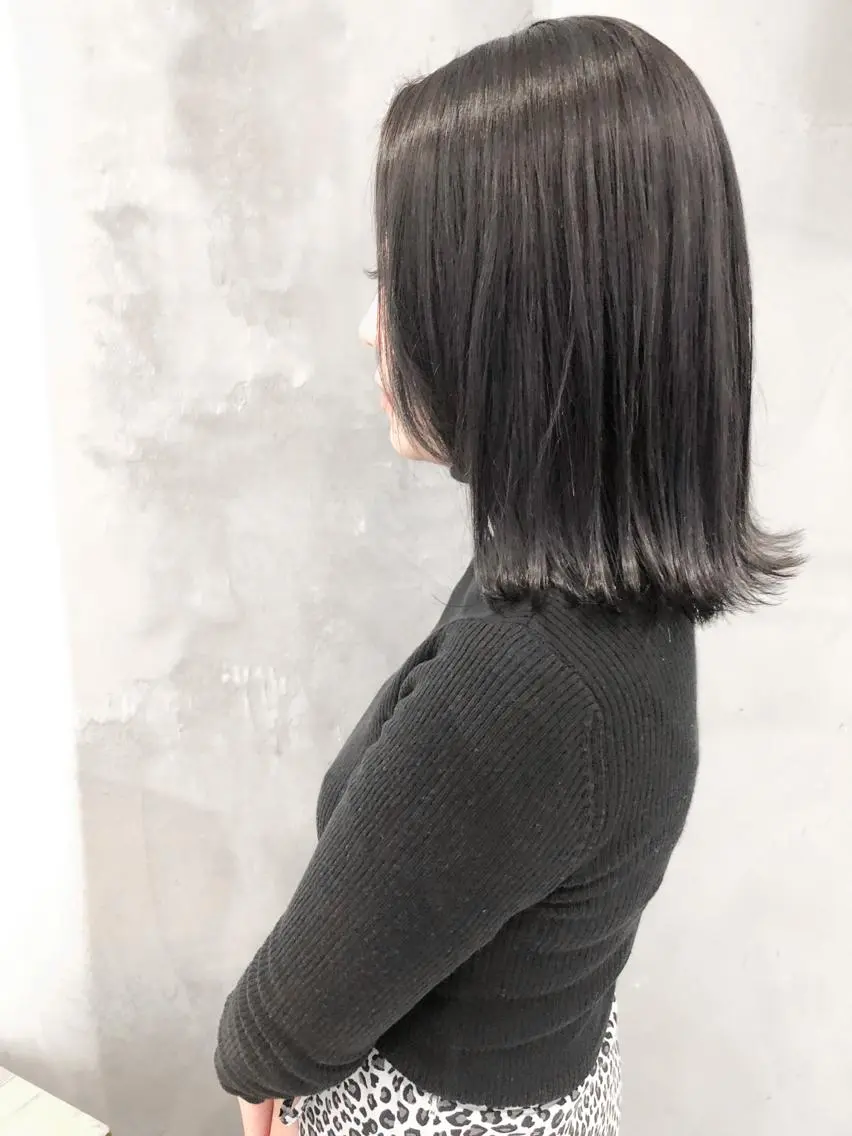 ミディアム カラー パーマ ヘアアレンジ ワンレンボブ シールエクステ ベージュカラー 透明感カラー ダブルカラー カット ヘッドスパ ブリーチカラー🔥 パーマ【佐々木凌平】のヘアスタイル