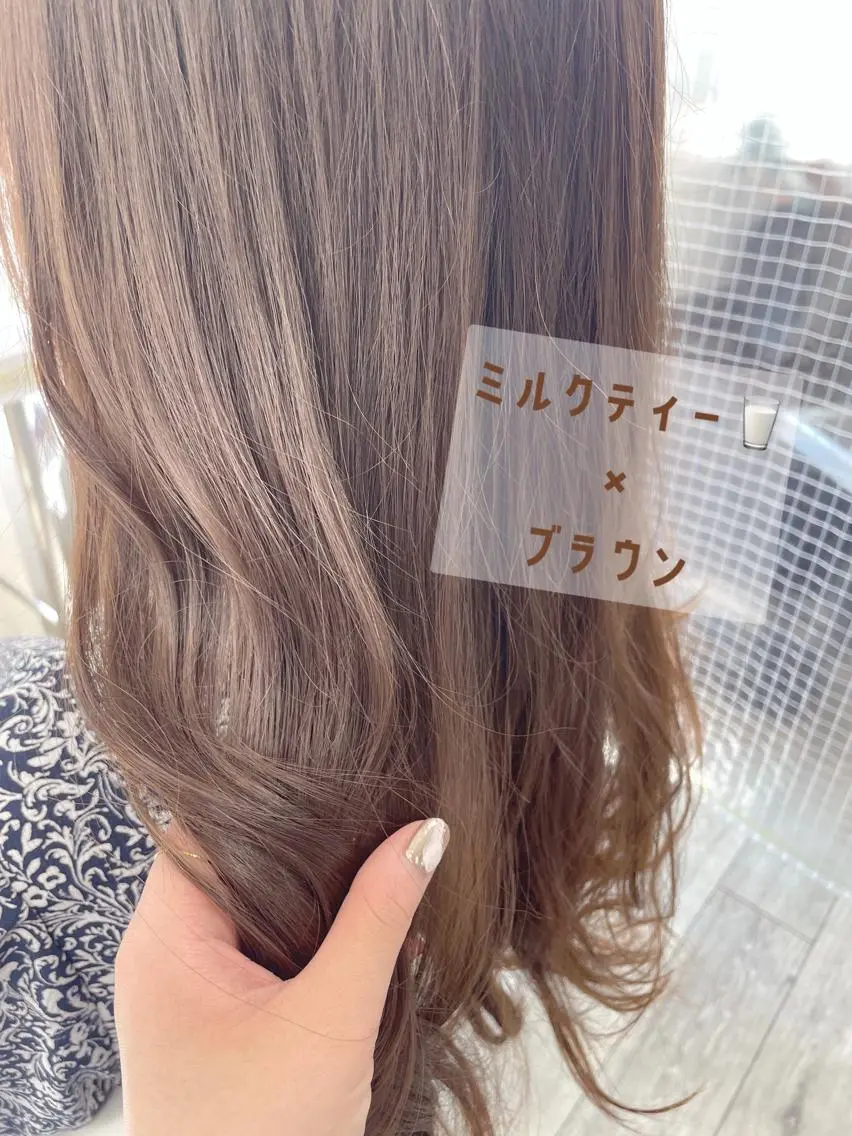 ロング カラー ブラウンカラー いけがみ ゆかなのヘアスタイル