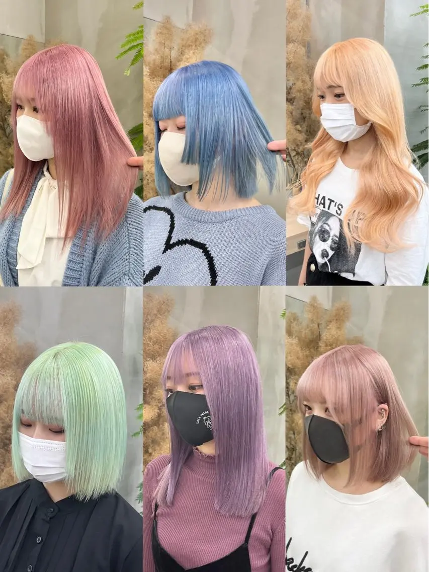 ミディアム カラー ヘアカラー トリートメント イツク ⚡️ ルーツ/ハイトーンのヘアスタイル