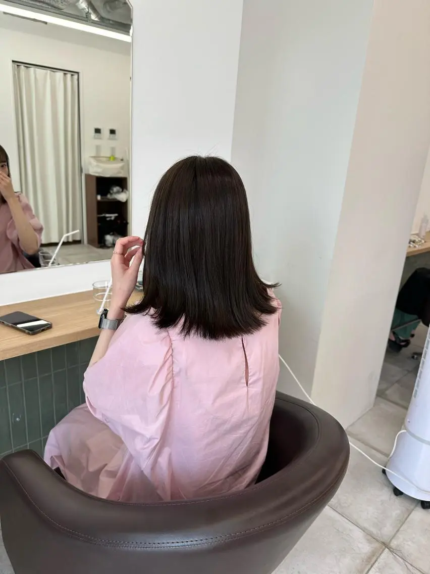 ミディアム カラー キッズ ヘアカラー トリートメント オトナヘア🌸 harukaのヘアスタイル