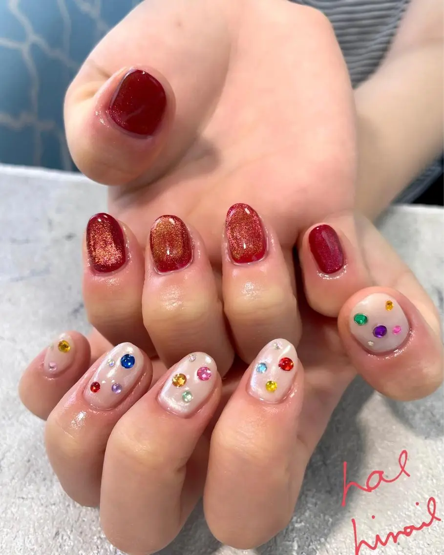 ネイル マグネットネイル はるひな ねいるのネイルデザイン