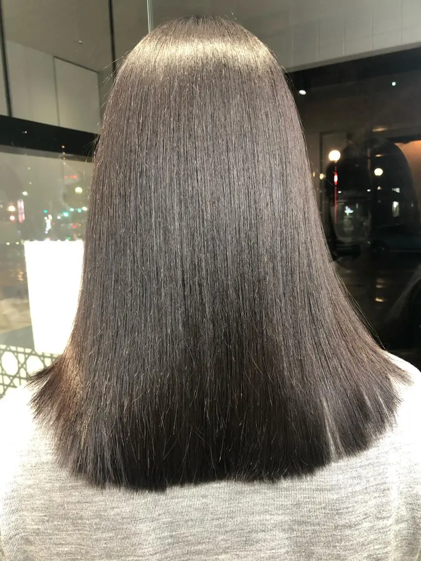 ミディアム ヘアカラー 縮毛矯正 トリートメント 【髪質改善特化･ 福田航洋】のヘアスタイル