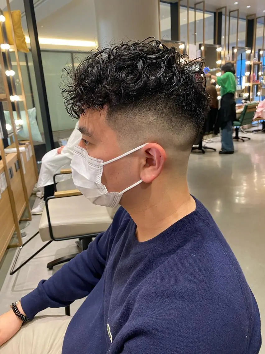 ショート パーマ メンズ unopulir 景山　凌のヘアスタイル