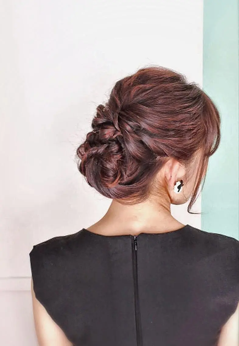 ショート ミディアム セミロング ロング ヘアアレンジ ハーフアップ 結婚式・ブライダル 落ち着く大人の 隠れ家サロンのヘアスタイル
