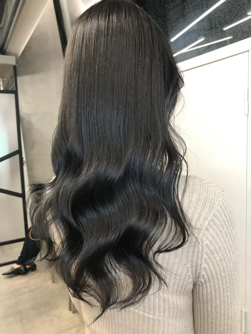 ロング カラー カット ヘアカラー トリートメント マンツーマン／韓国 ヘア‎Amiのヘアスタイル
