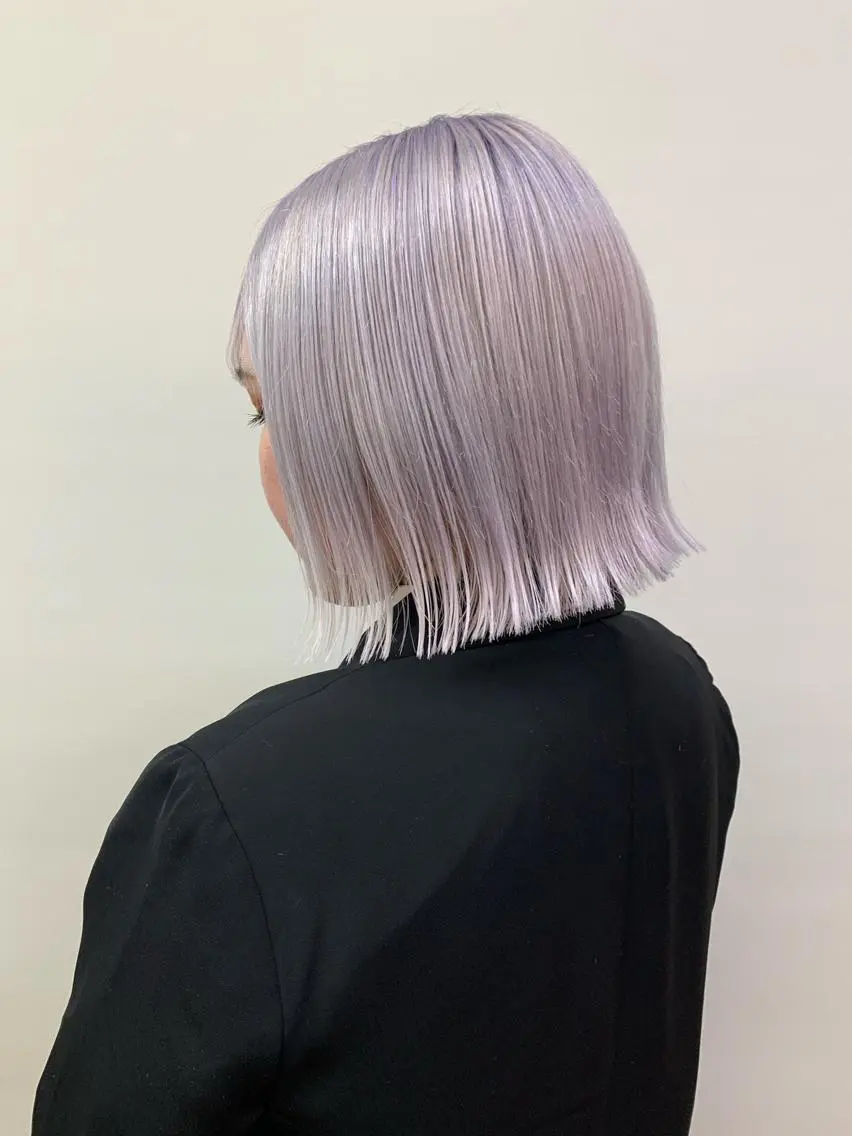 ミディアム 切りっぱなしボブ ボブ 山嵜 かなのヘアスタイル