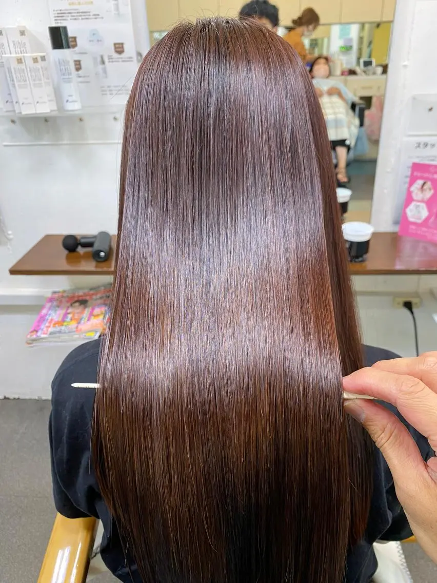 ロング カラー 髪質改善 トリートメント カット ヘアカラー トリートメント 【髪質改善】に特化 オリーブオイルクラブのヘアスタイル