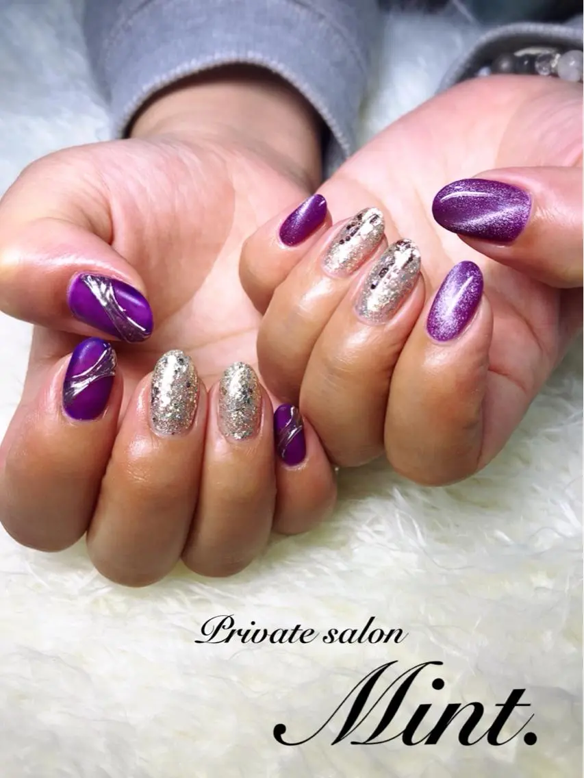 ミディアム ネイル ジェルネイル ハンドネイル Mint. nailのネイルデザイン