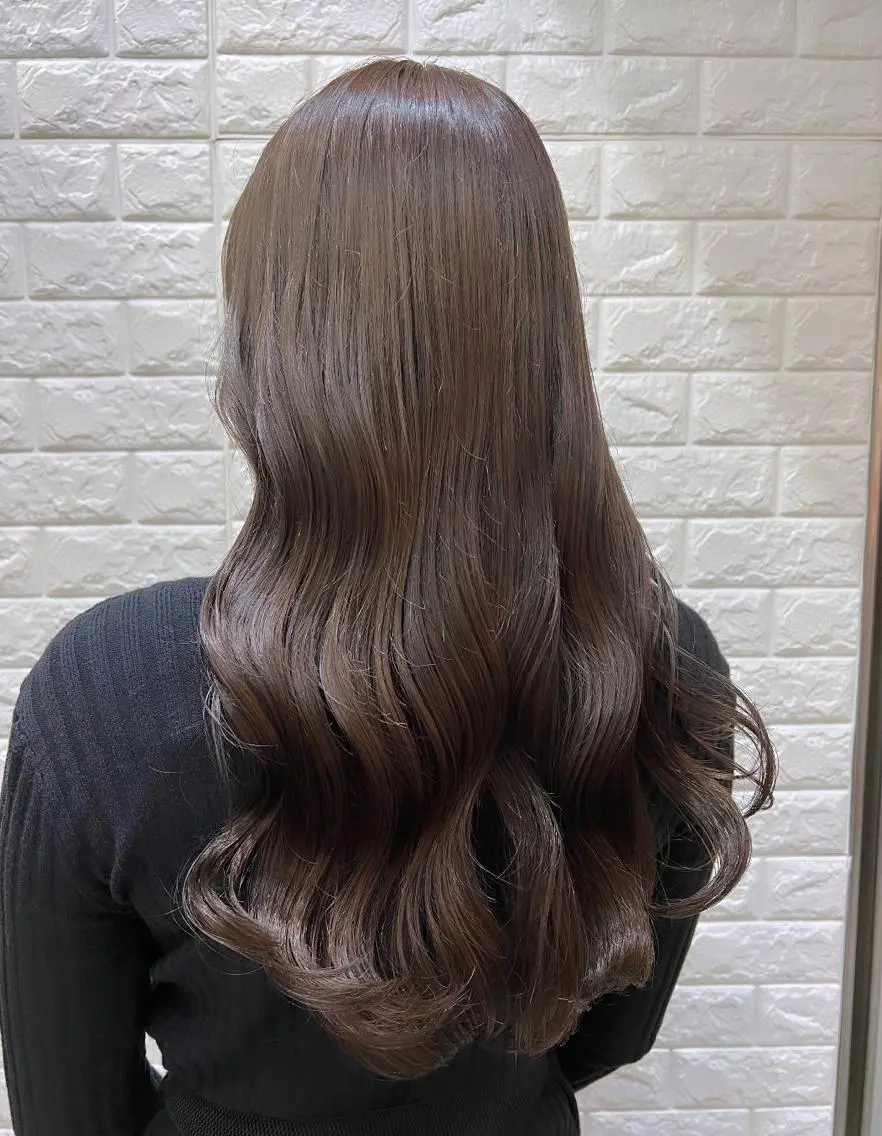 ロング カラー ベージュカラー ブラウンカラー ショコラグレージュ チョコレートブラウン ココアベージュ 艶髪 ♡Tomiyaのヘアスタイル