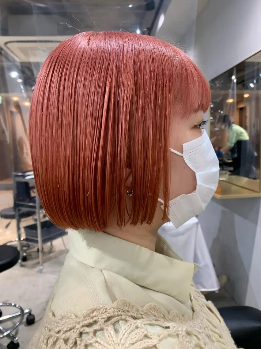 カラー ボブパーマコテ巻き風 パーマNo1深江秀平のヘアスタイル