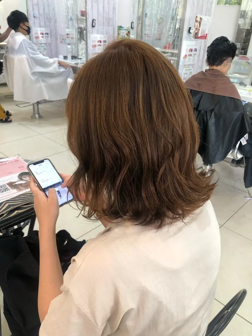 ミディアム カラー ベージュカラー オリーブベージュ カット ヘアカラー 🤎ベージュカラー/ 髪質改善/山岸🤎のヘアスタイル