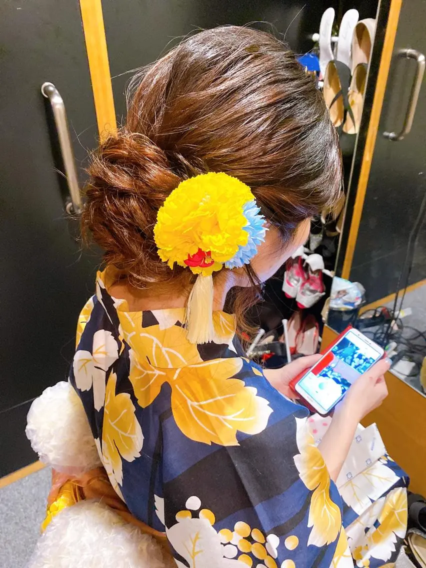 ロング ヘアセット 泉 汐織のヘアスタイル