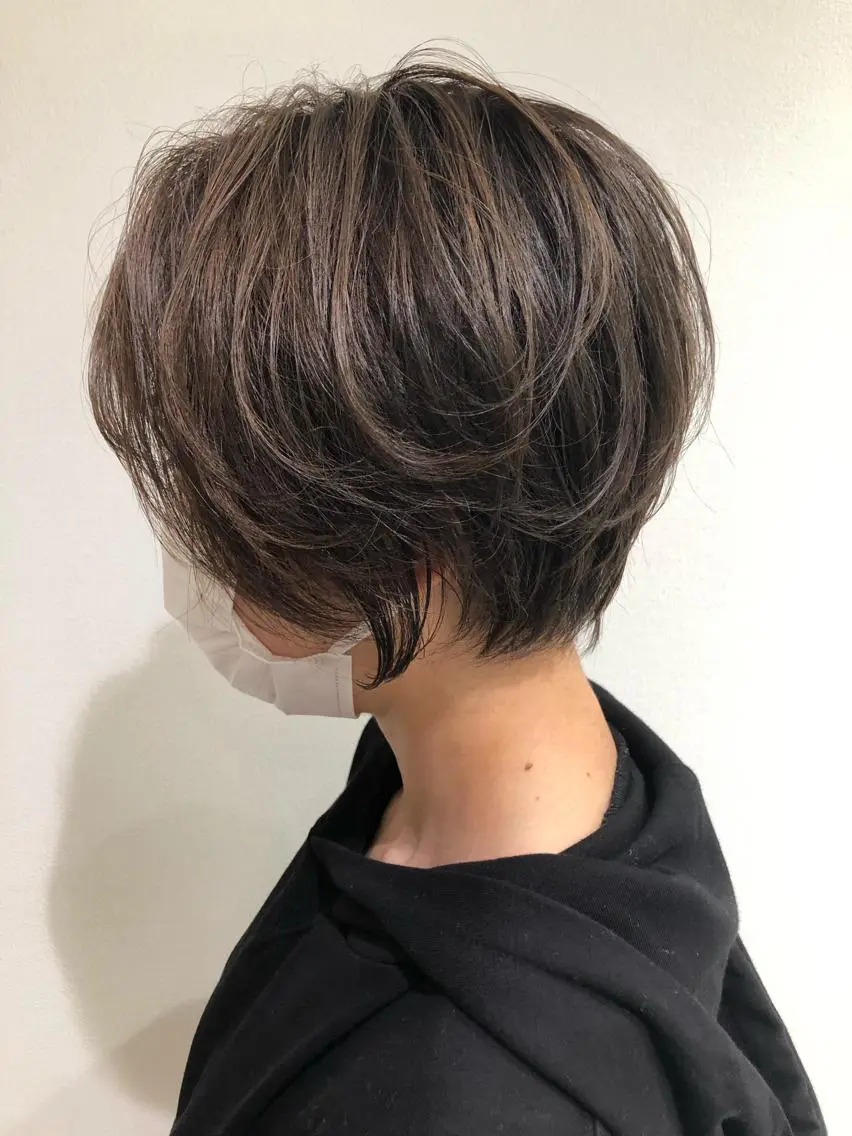 ショート カット ヘアカラー トリートメント 大人女性のショート ・ボブ✂︎沼尻典祥のヘアスタイル