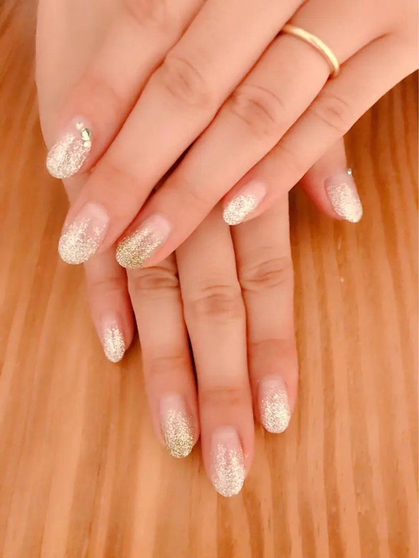 メンズ ネイル べっ甲ネイル ブルー ボルドー グラデーション ニュアンスネイル Tink 横浜のネイルデザイン