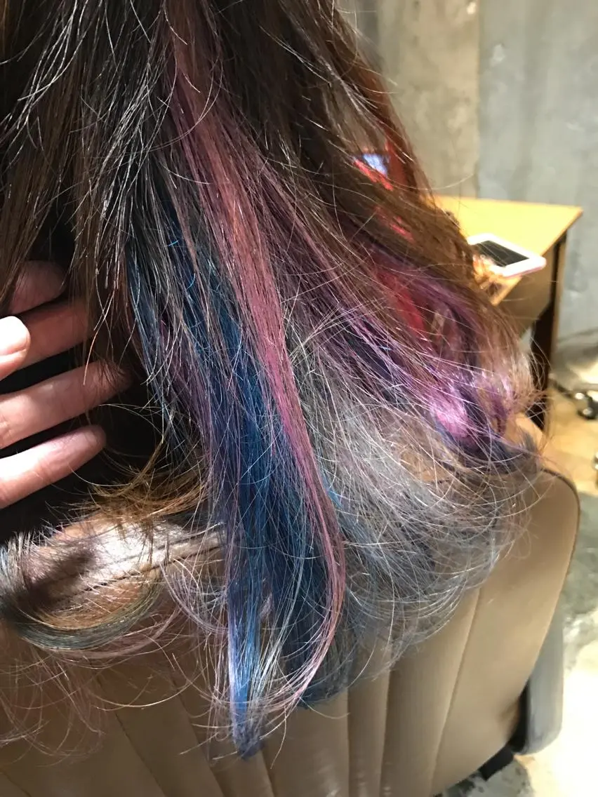 ミディアム カラー パーマ ヘアアレンジ メンズ キッズ ネイル マツエク・マツパ メンズインナーカラー インナーカラー サロンドミルク 原宿のヘアスタイル