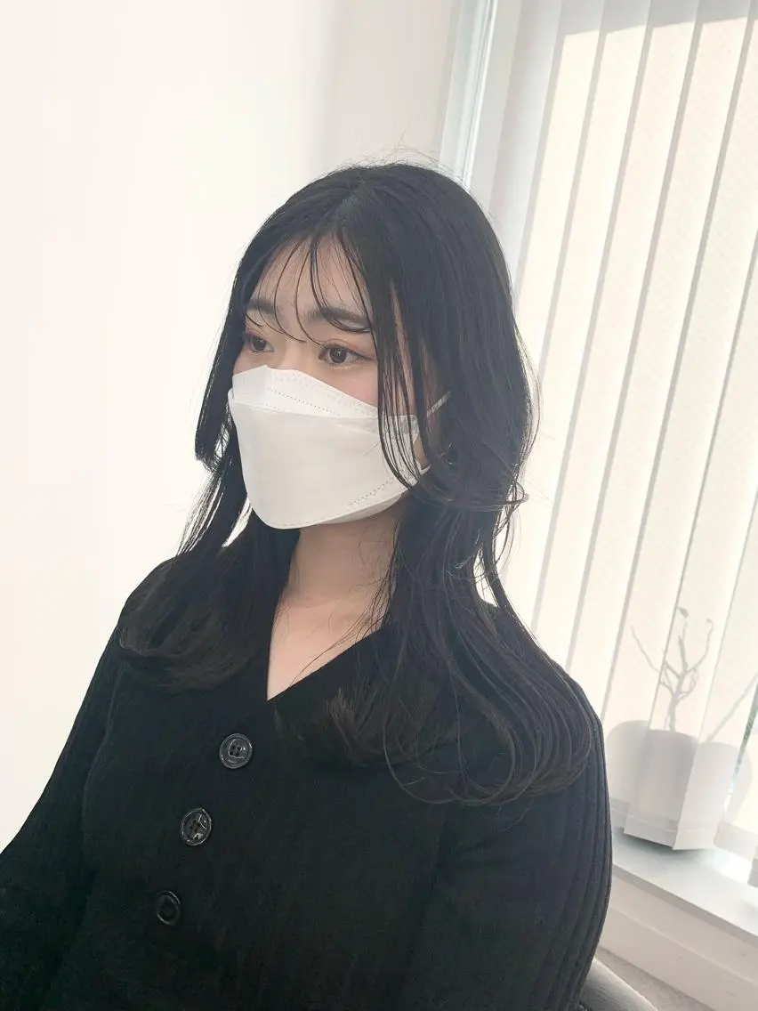 ミディアム カラー パーマ メンズ キッズ ネイル マツエク・マツパ 似合せレイヤー/ 柔らか透明感カラーのヘアスタイル