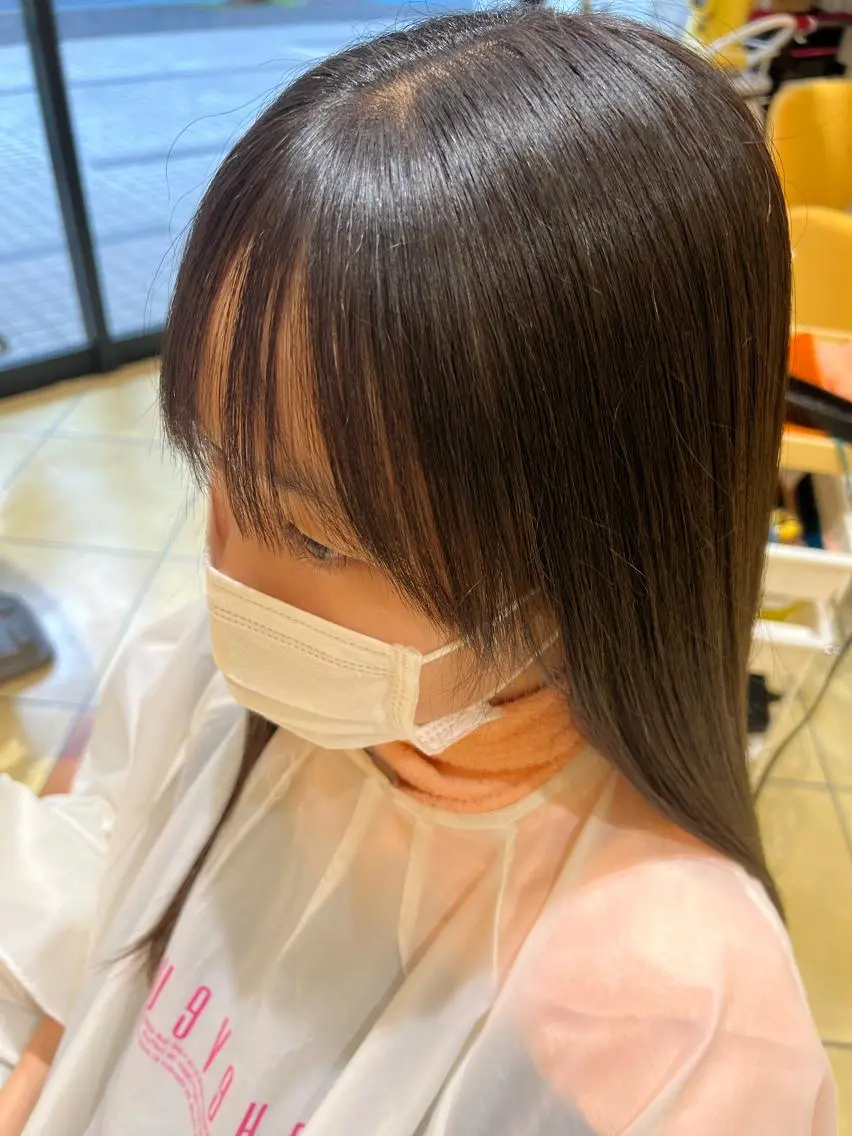 ロング パーマ 顔周りカット 伸ばしかけ 縮毛矯正 カット ルジャルダン葛西 NAOのヘアスタイル