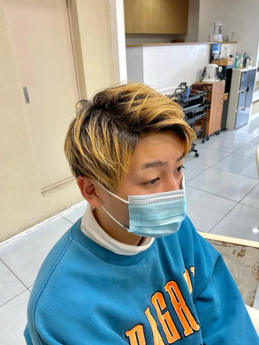 セミロング ヘアアレンジ メンズ アップバング フェードカット メンズハイライト メンズメッシュ マッシュ カット ヘッドスパ 🔮メンズ縮毛矯正 メンズパーマ💎竹永のヘアスタイル