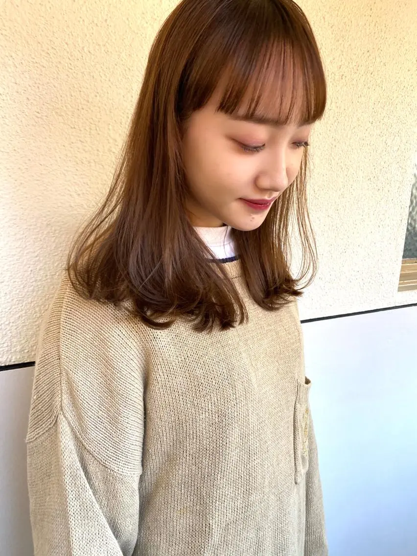 セミロング カラー Pia ツボイ ケイタのヘアスタイル