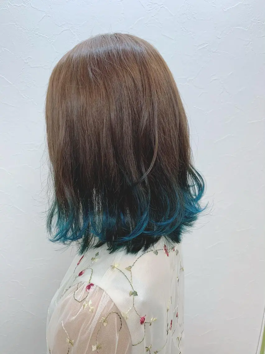 ミディアム カラー 菅沼 まみのヘアスタイル