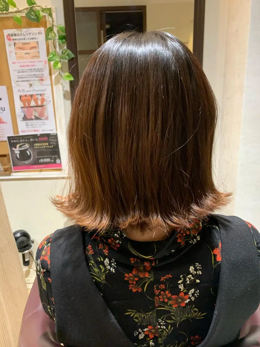 ミディアム 永瀬 恵のヘアスタイル