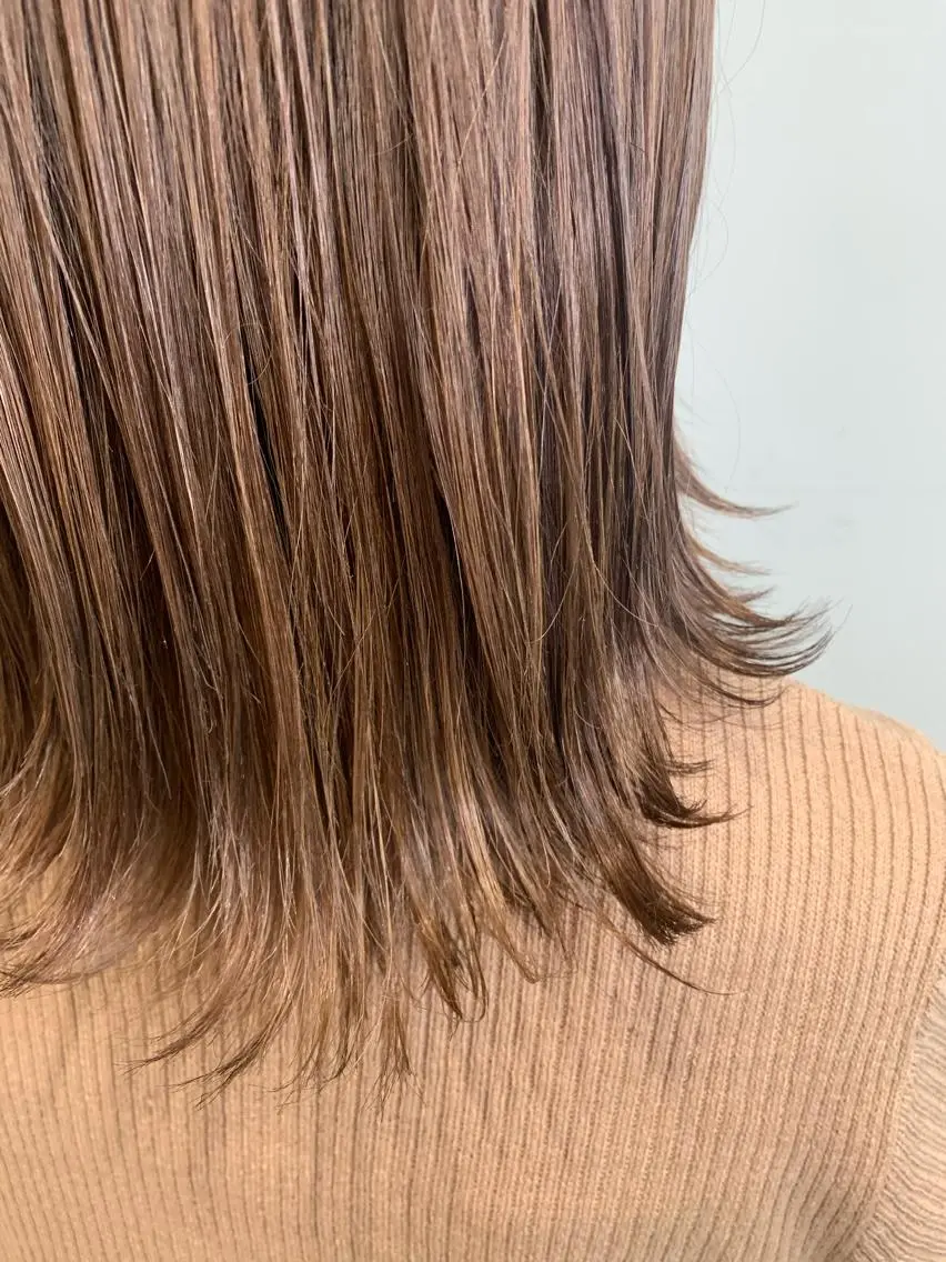 セミロング カラー ブラウンカラー カット ヘアカラー トリートメント 🦖鶴岡 香純🦖のヘアスタイル