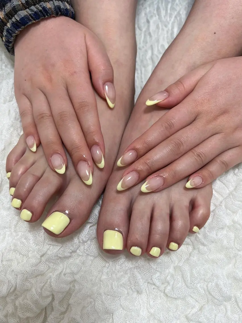 ネイル フレンチネイル 春ネイル coco nailのネイルデザイン