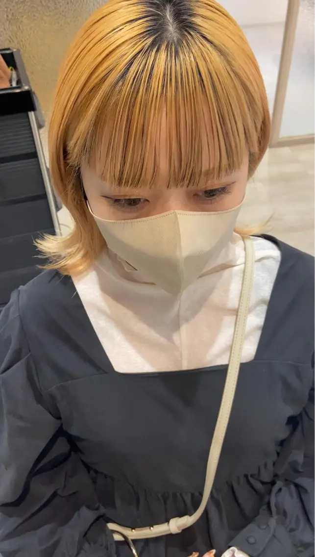 ミディアム カット ヘアカラー トリートメント 竹内啓太 ボブのヘアスタイル