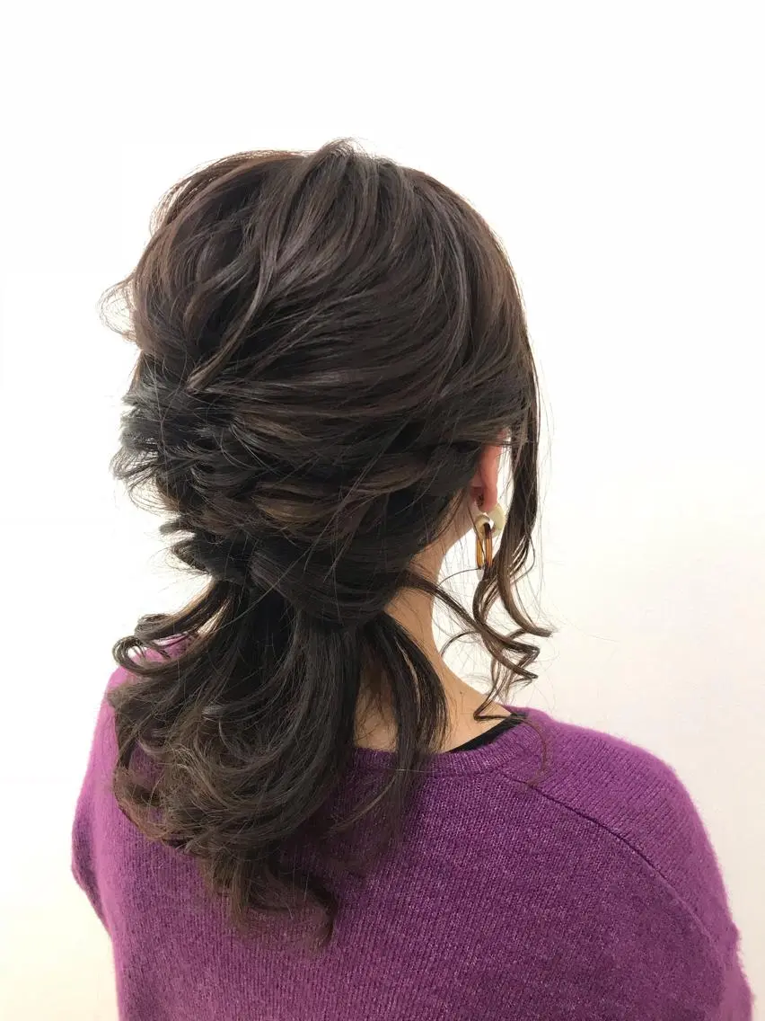 セミロング カラー ヘアアレンジ Rayt hair レイトヘアーのヘアスタイル