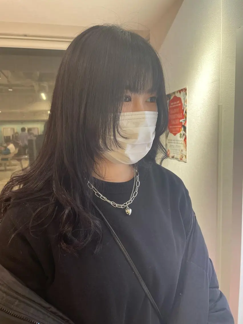 ロング カラー 渡部凌我 小顔ウルフ ハイトーンカラーのヘアスタイル