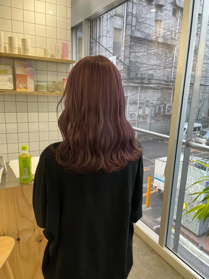 ミディアム カラー ブリーチ ケアブリーチ ラベンダーカラー ピンクカラー ピンクパープル ♡🪞韓国スタイル/ MISATO🪞♡のヘアスタイル