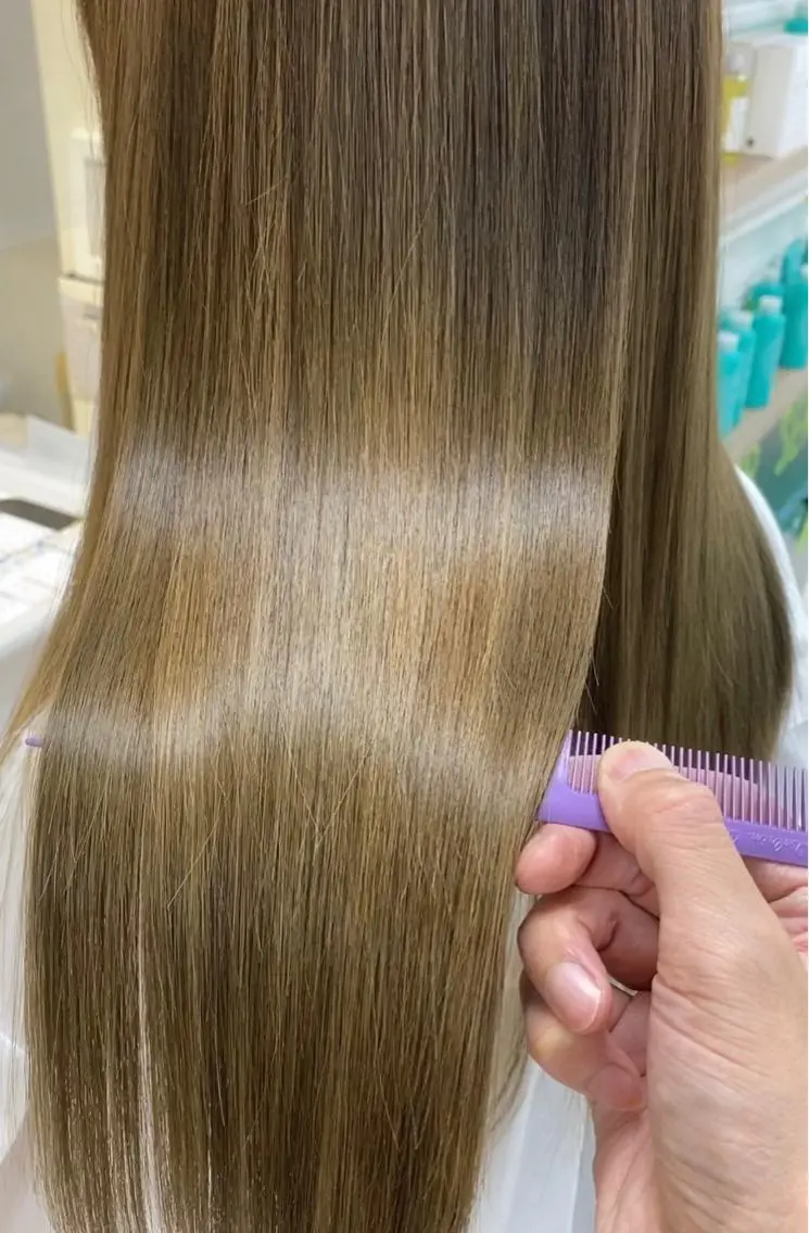 ロング パーマ 髪質改善 カット 縮毛矯正 トリートメント 古畑 翔太のヘアスタイル