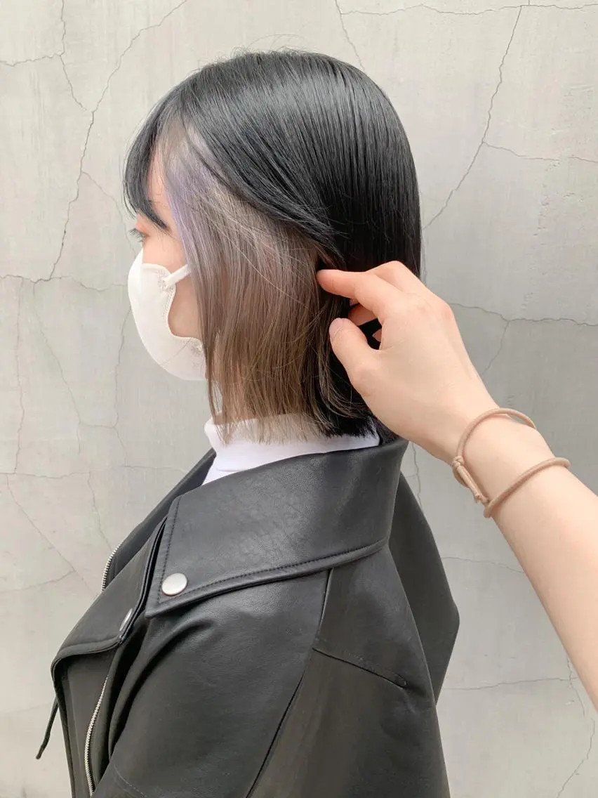 ショート カラー ヘアアレンジ ヘアカラー トリートメント yuka .のヘアスタイル