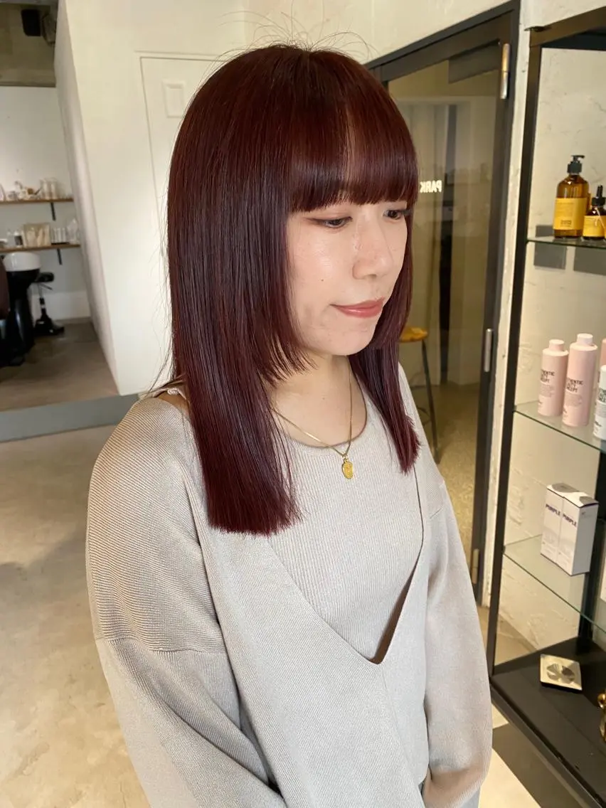 セミロング カラー 聖 来のヘアスタイル