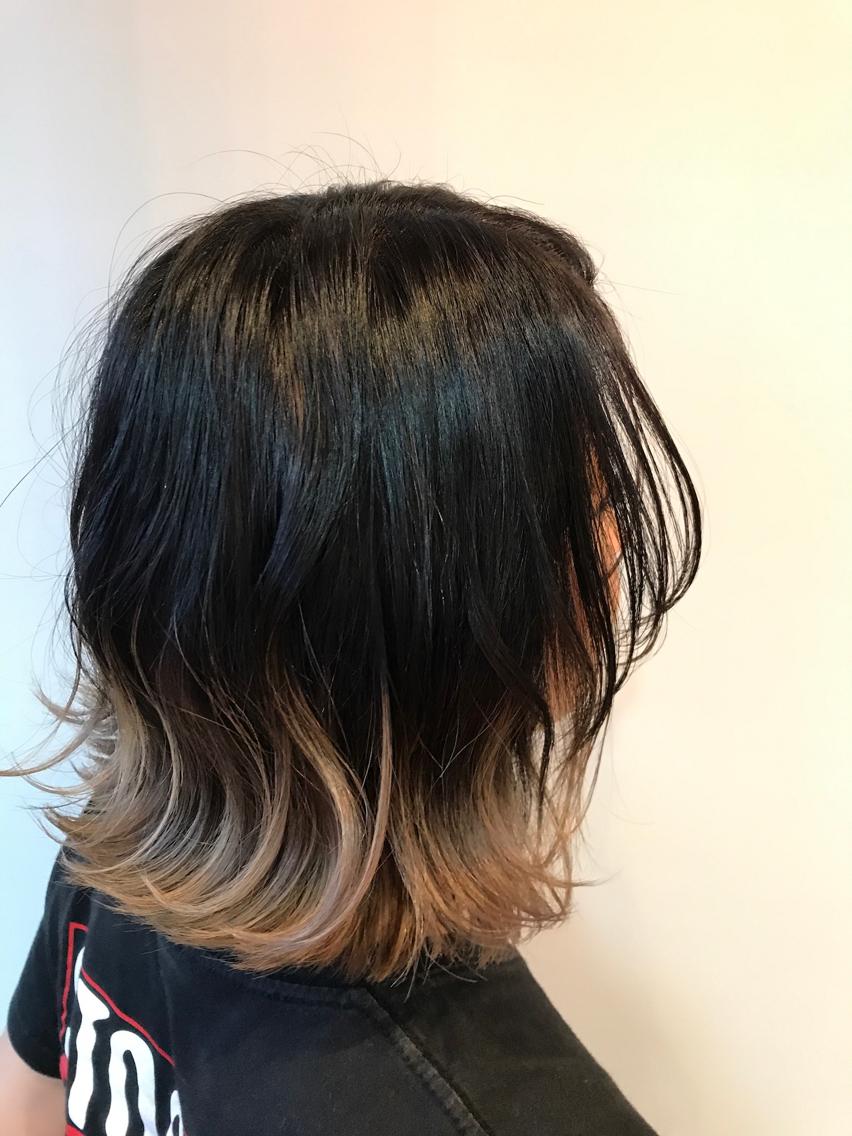 ミディアム カラー バレイヤージュ レイヤーカット 【代表】笹沼 涼平のヘアスタイル