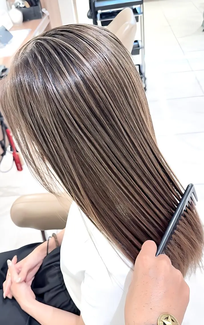 ロング カラー バレイヤージュ 髪質改善 レイヤーカット ヘアカラー トリートメント 大宮/バレイヤージュ 髪質改善/澤田隆誠のヘアスタイル