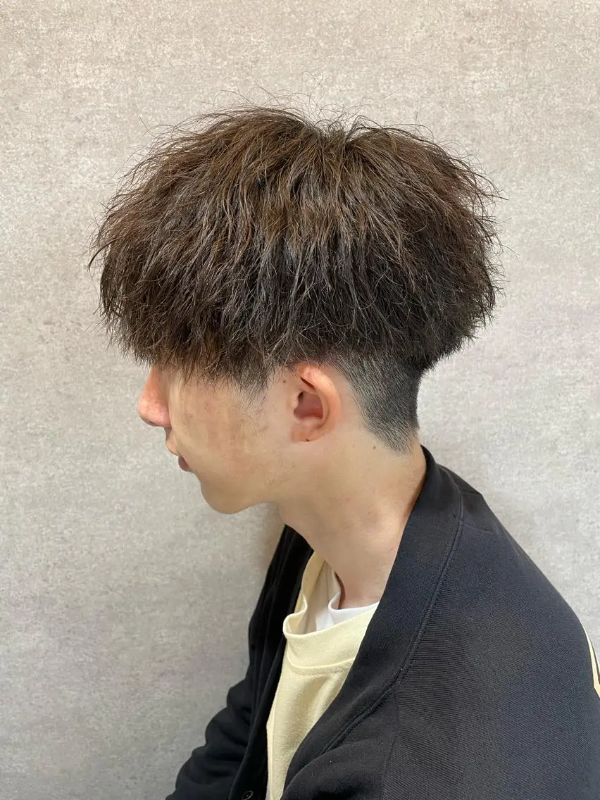 ショート カラー パーマ ヘアアレンジ メンズ キッズ ネイル マツエク・マツパ アイブロウ 🔥メンズパーマ🔥 菅原楓のヘアスタイル