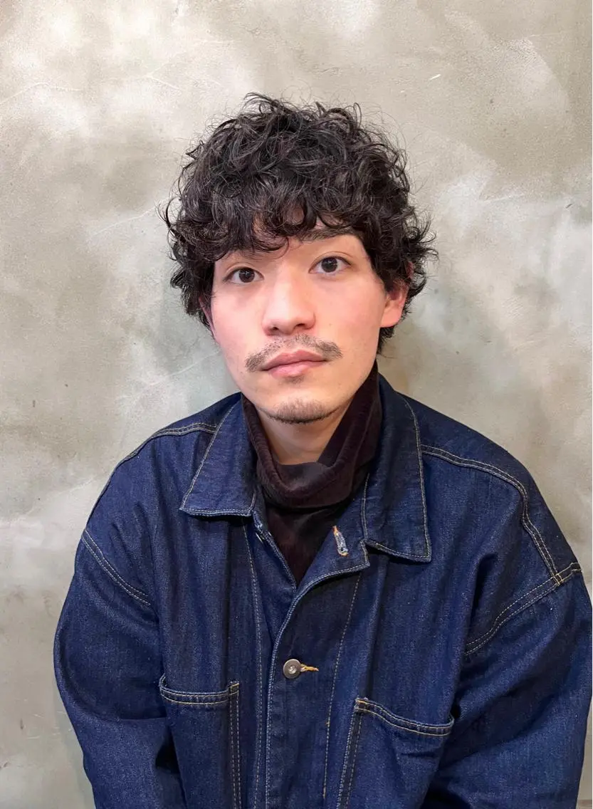 ショート パーマ メンズ カット 木村陸弥🌿似合わせ 再現性メンズヘアのヘアスタイル