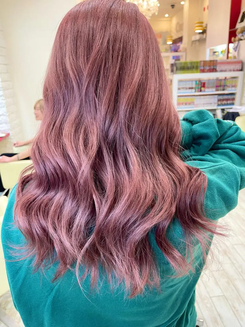 カラー ラベンダーカラー ラベンダーピンク ピンクカラー ヘアカラー トリートメント Kazu 🌠名古屋 ハイトーン/レイヤーのヘアスタイル