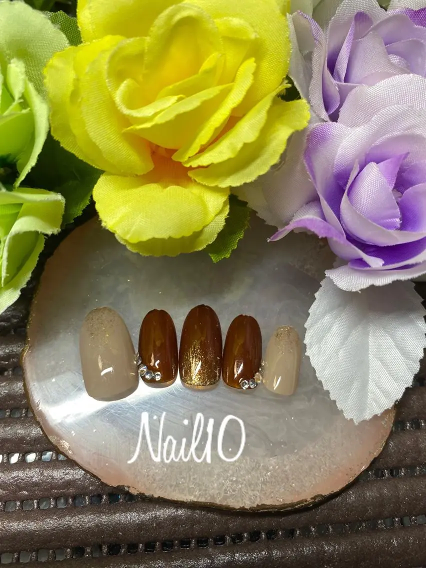 ネイル ラメ(グリッター) ラメグラデーション ハンドネイル Nail10 Kakoのネイルデザイン