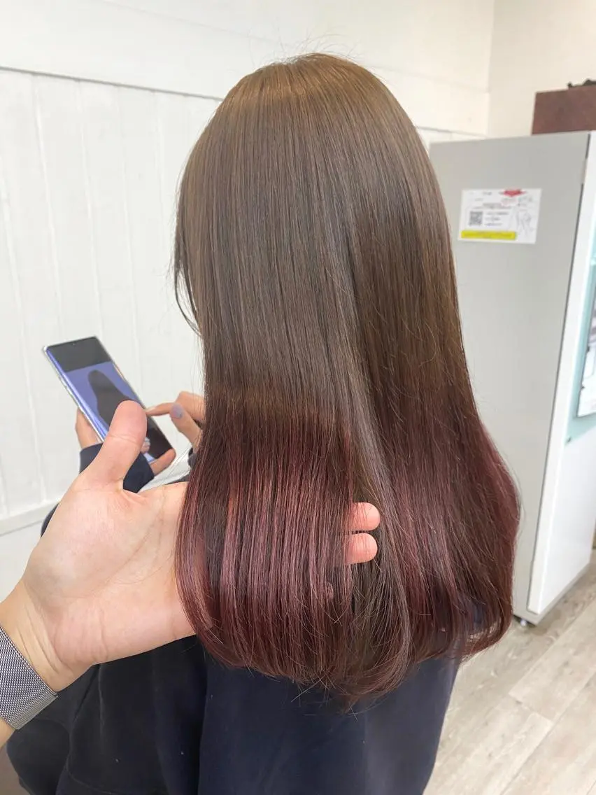 セミロング カラー ヘアカラー トリートメント ☀️透明感color KURO☀️のヘアスタイル