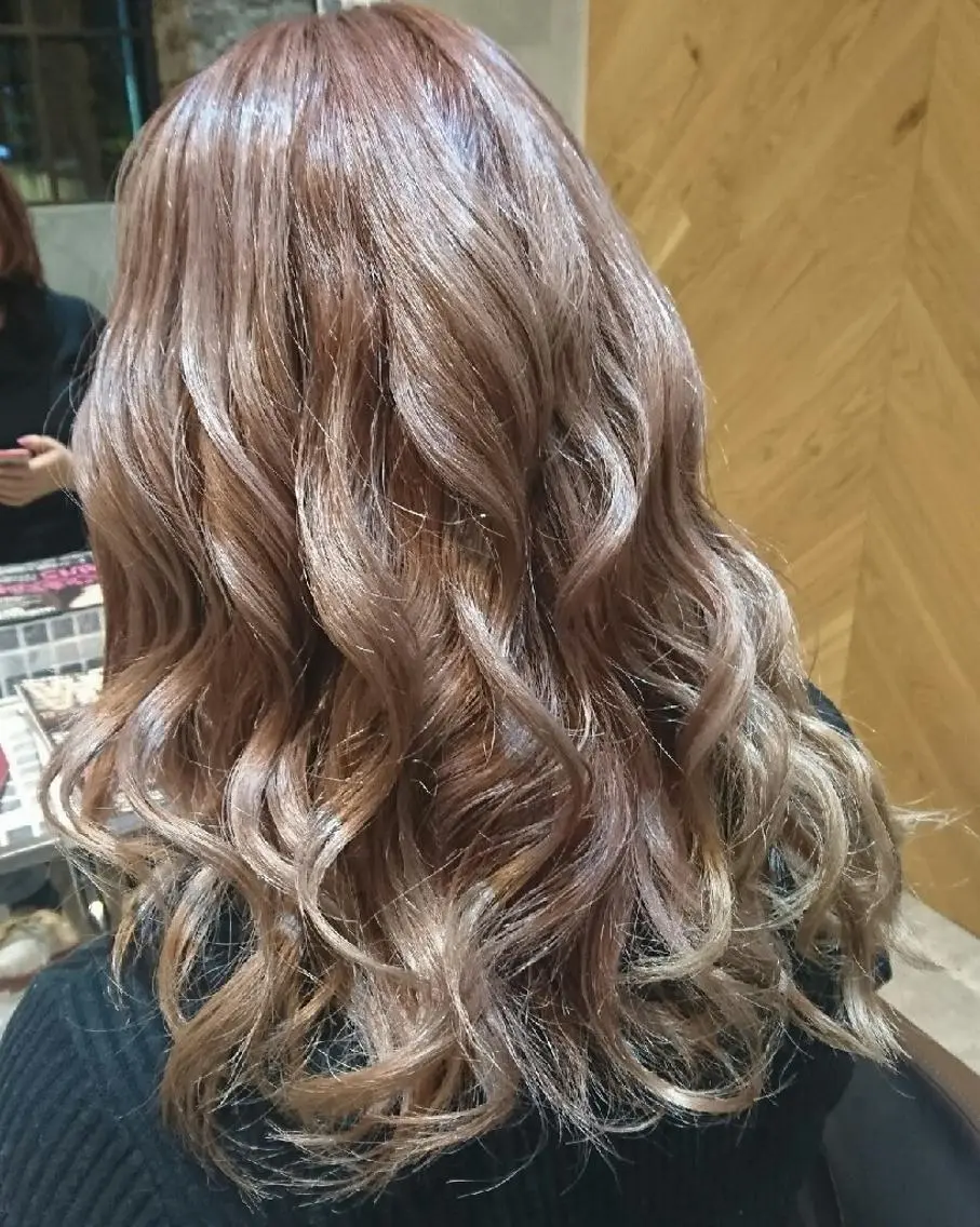 ロング カラー ピンクカラー カット ヘアカラー トリートメント センター南 SEIJIのヘアスタイル