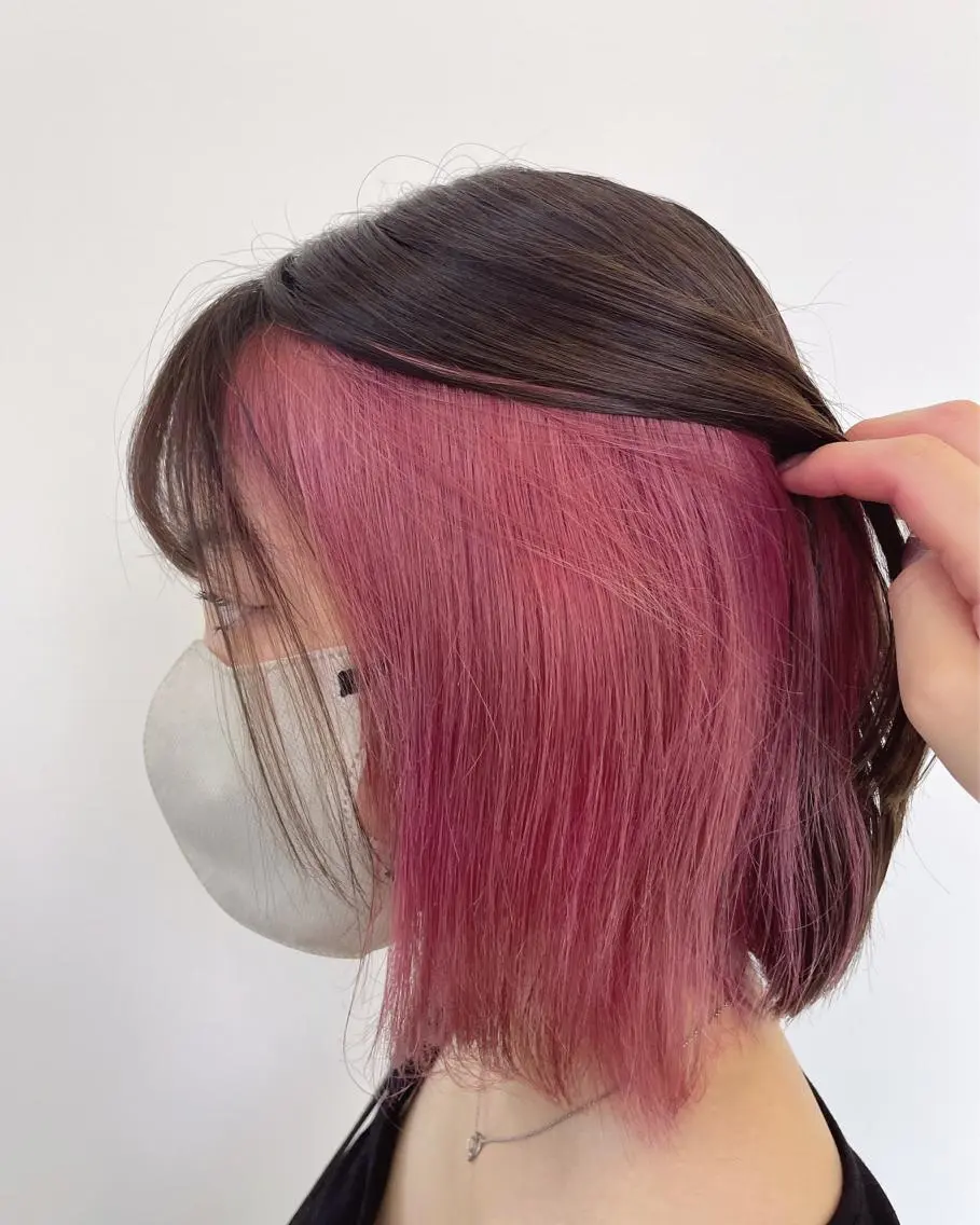 ミディアム カラー ヘアカラー 💘韓国レイヤー上 品カラーruru💘のヘアスタイル