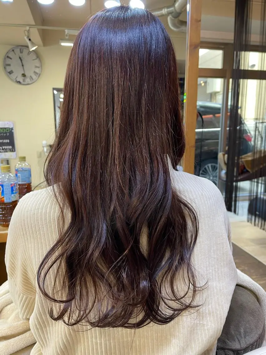 セミロング ピンクブラウン 山木 裕子のヘアスタイル