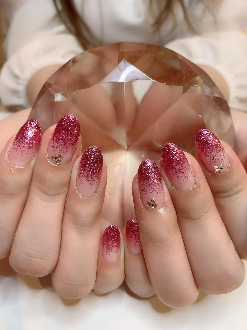 ネイル グラデーション キラキラネイル ラメ(グリッター) ラメグラデーション Adite nailのネイルデザイン